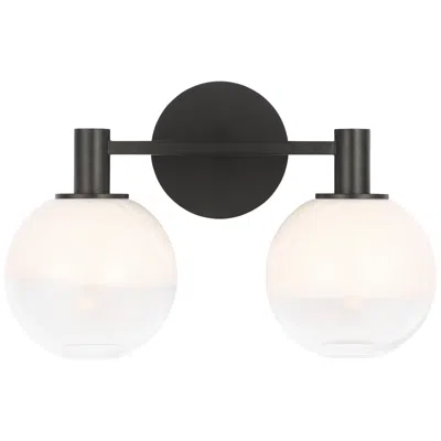 Murray Feiss Visual Comfort Studio Torian 2 - Light Vanity B10 15" Aged Iron In Black