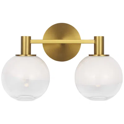 Murray Feiss Visual Comfort Studio Torian 2 - Light Vanity B10 15" Burnished Brass