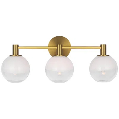 Murray Feiss Visual Comfort Studio Torian 3 - Light Vanity B10 24" Burnished Brass