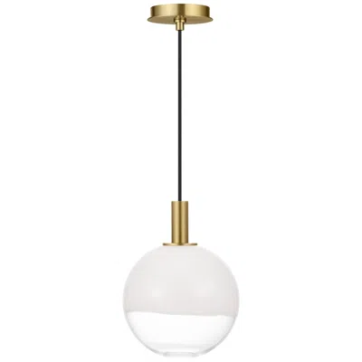 Murray Feiss Visual Comfort Studio Torian Small Pendant Torpedo 8.5" Burnished Brass
