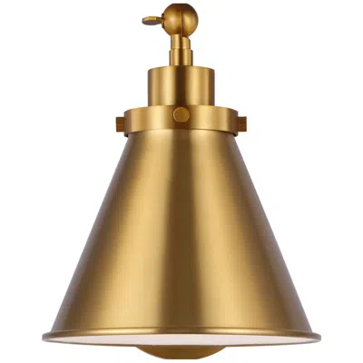Murray Feiss Visual Comfort Studio Wellfleet One-arm Cone Sconce Burnished Brass A19