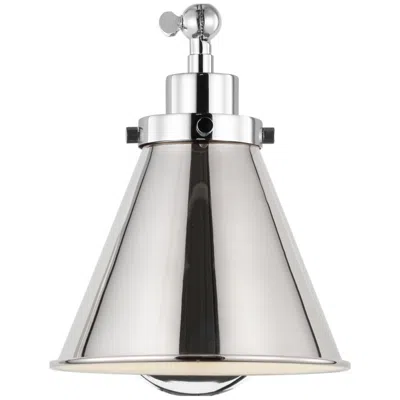 Murray Feiss Visual Comfort Studio Wellfleet One-arm Cone Sconce Polished Nickel A19