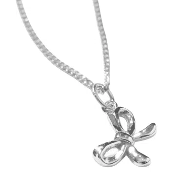 Muru Women's Bow Necklace Silver