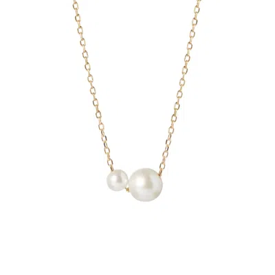 Muru Women's Connected Pearl Necklace Gold