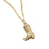 Muru Women's Cowboy Boot Necklace Gold In Gold