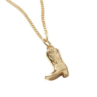 Muru Women's Cowboy Boot Necklace Gold