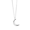 Muru Women's Crescent Moon Necklace Silver In Silver