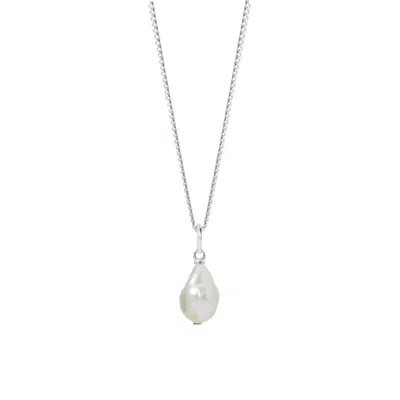 Muru Women's Freshwater Pearl Necklace Silver