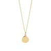 Muru Women's Gold Initial Disc Necklace With Curb Chain In Gold