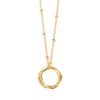 Muru Women's Gold Karma Necklace With Bead Chain In Gold