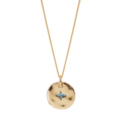 Muru Women's Gold March Birthstone Necklace