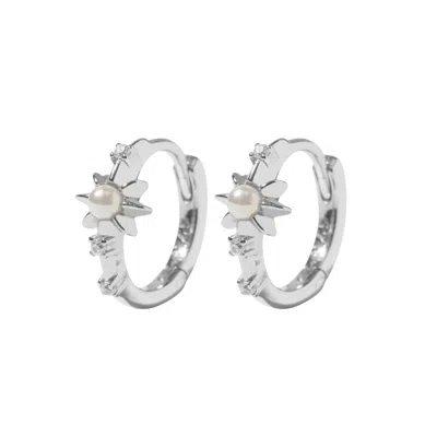 Muru Women's Guiding Star Hoops Silver