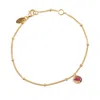 Muru Women's July Birthstone Bracelet Gold In Gold