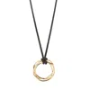 Muru Women's Karma Circle Cord Necklace Gold In Gold