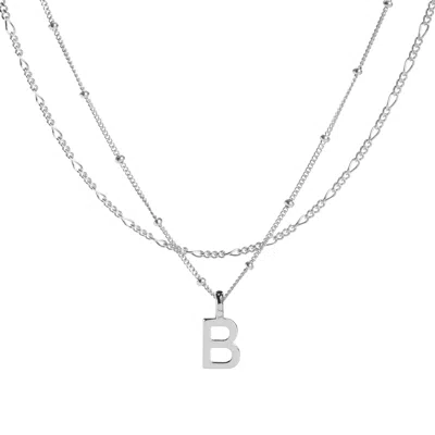 Muru Women's Letter Layering Set Silver