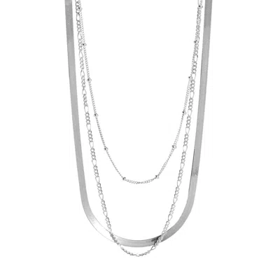 Muru Women's Maximum Impact Necklace Layering Set In Silver