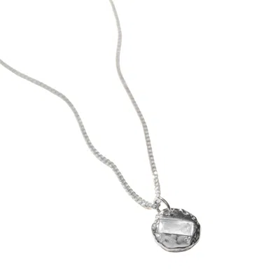 Muru Women's Mini April Birthstone Necklace Silver