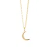 Muru Women's Mini Crescent Moon Necklace Gold In Gold