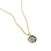 Muru Women's Mini December Birthstone Necklace Gold In Gold
