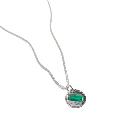 Muru Women's Mini May Birthstone Necklace Silver