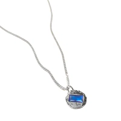 Muru Women's Mini September Birthstone Necklace Silver