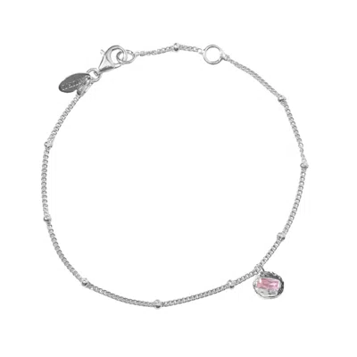 Muru Women's October Birthstone Bracelet Silver