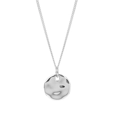 Muru Women's Ripple Disc Necklace Silver