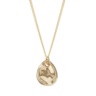 Muru Women's Ripple Tear Drop Necklace Gold