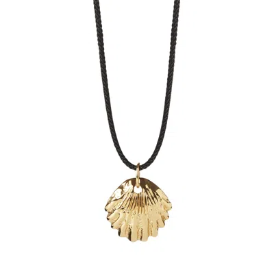 Muru Women's Shell Cord Necklace Gold