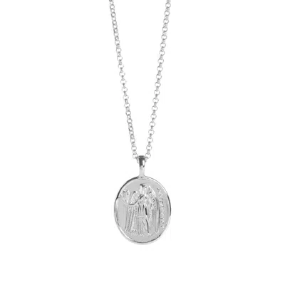 Muru Women's Silver Athena Coin Necklace