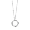 Muru Women's Silver Karma Necklace With Bead Chain In Silver