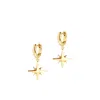 Muru Women's Star Huggie Hoop Earrings Gold In Gold