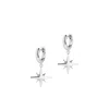 Muru Women's Star Huggie Hoop Earrings Silver In Silver