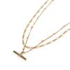 Muru Women's T Bar Layering Set Gold