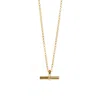 Muru Women's T-bar Necklace Gold In Gold