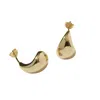 Muru Women's Tear Drop Statement Studs Gold