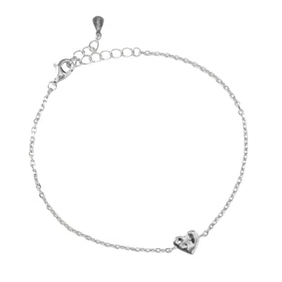Muru Women's Tiny Heart Bracelet Silver