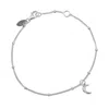 Muru Women's Tiny Moon Bracelet Silver In Silver