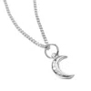 Muru Women's Tiny Moon Necklace Silver In Silver