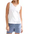 Mus & Bombon Basic Sleeveless Top In White In White