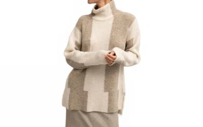 Mus & Bombon Fluvi Turtleneck Sweater In Beige In Gray