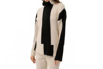 Mus & Bombon Fluvi Turtleneck Sweater In Black In Multi