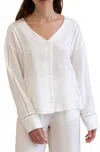 Mus & Bombon Marshal Long Sleeve Shirt In Blanco In White
