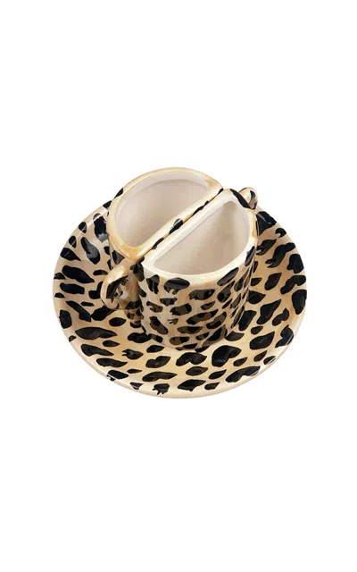 Musae Studio - “go Wild” - Tête-à-tête Coffee Cup Set - Animal In Animal Print