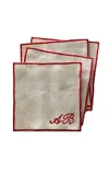 Musae Studio - Personalized Cocktail Napkins; Set Of 4 - Multi