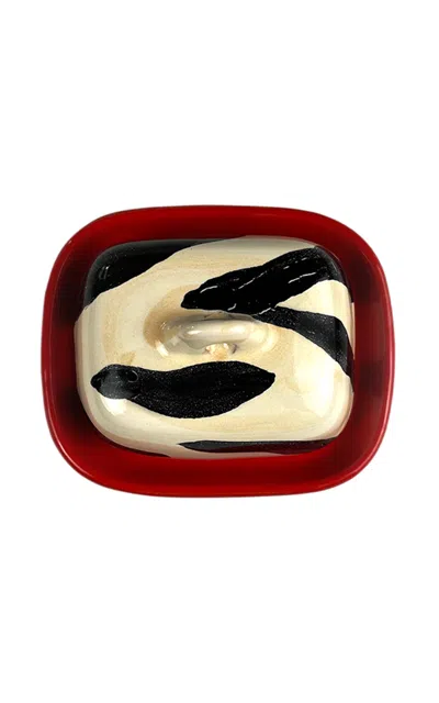 Musae Studio - Zebra Butter Dish - Animal In Animal Print
