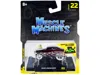 Muscle Machines 1949 Mercury Custom Coupe Dark Red Metallic With Flames 1/64 Diecast Model Car By