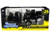 Muscle Machines 1966 Chevrolet C60 Flatbed Truck Matt Black And 1993 Chevrolet 454 Ss Pickup Truck Matt Black "muscl In Black