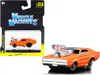 Muscle Machines 1966 Dodge Charger 426 C. I. Orange With Blue Stripe 1/64 Diecast Model Car By