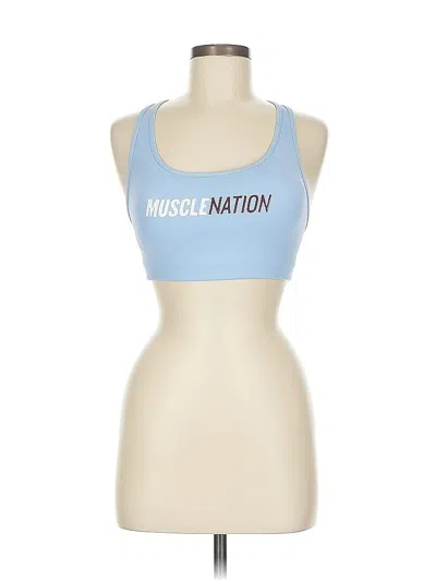 Pre-owned Muscle Nation Sports Bra In Blue